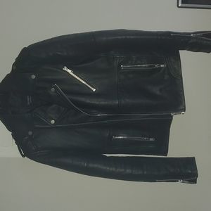 Leather Biker Jacket sz Small